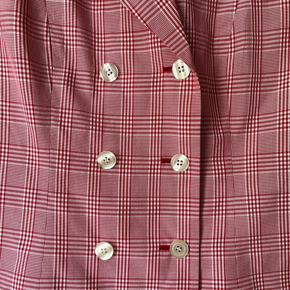 vintage talbots short sleeve plaid blazer - Picture 3 of 6